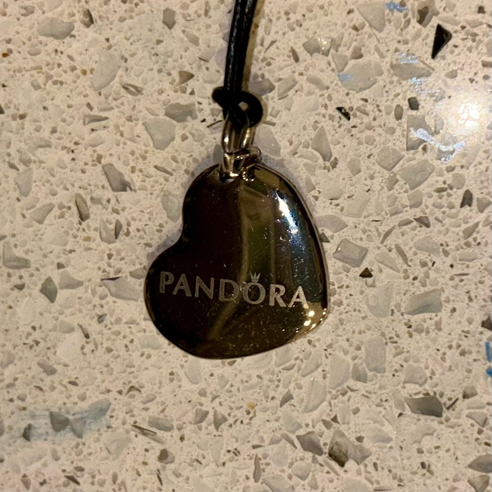 Pandora Silver Heart Keychain